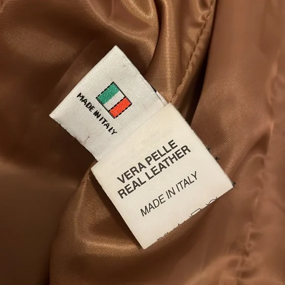 Vera Pelle Brown Italian Leather Jacket - Picture 11 of 13